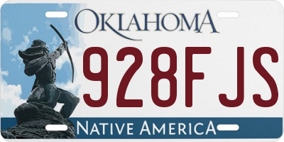 OK license plate 928FJS