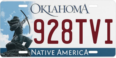 OK license plate 928TVI