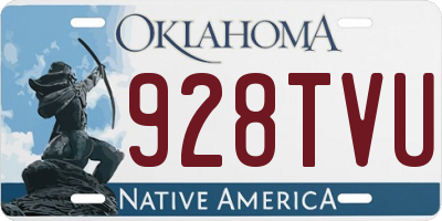 OK license plate 928TVU