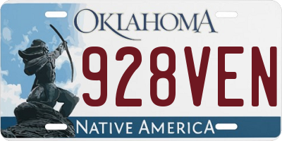 OK license plate 928VEN