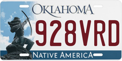 OK license plate 928VRD