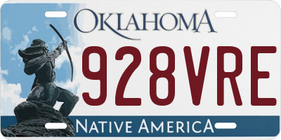 OK license plate 928VRE