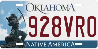 OK license plate 928VRO