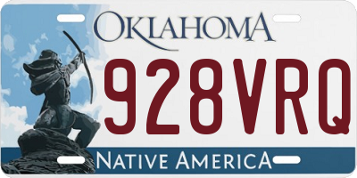 OK license plate 928VRQ