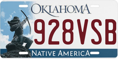 OK license plate 928VSB