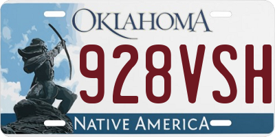 OK license plate 928VSH