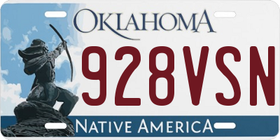 OK license plate 928VSN