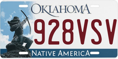 OK license plate 928VSV