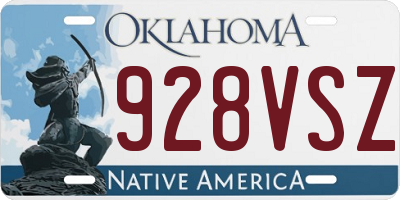 OK license plate 928VSZ