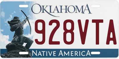 OK license plate 928VTA