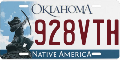 OK license plate 928VTH