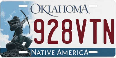 OK license plate 928VTN