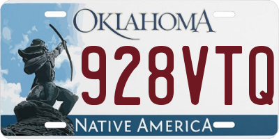 OK license plate 928VTQ