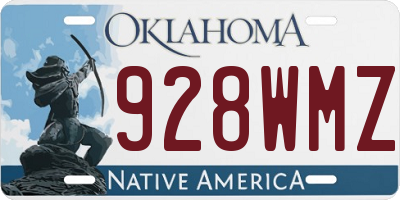 OK license plate 928WMZ