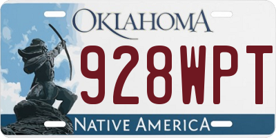 OK license plate 928WPT
