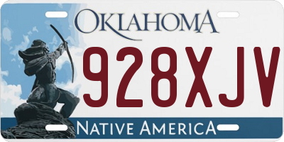 OK license plate 928XJV