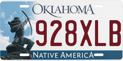 OK license plate 928XLB