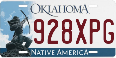 OK license plate 928XPG