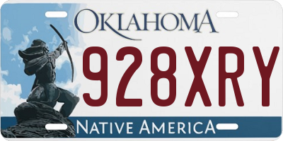 OK license plate 928XRY