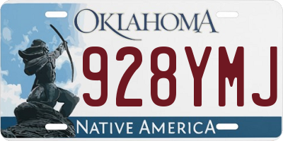 OK license plate 928YMJ