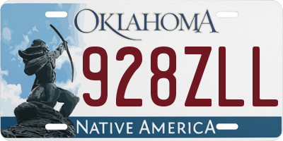 OK license plate 928ZLL
