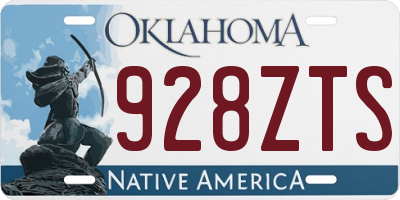OK license plate 928ZTS