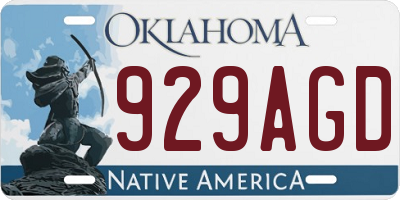 OK license plate 929AGD