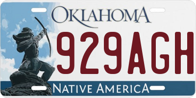 OK license plate 929AGH