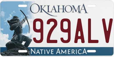 OK license plate 929ALV