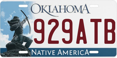 OK license plate 929ATB