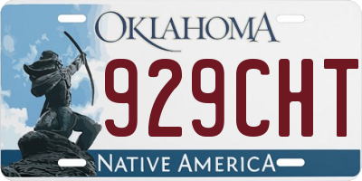 OK license plate 929CHT