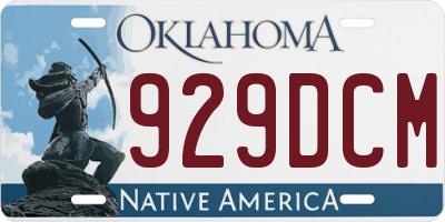 OK license plate 929DCM