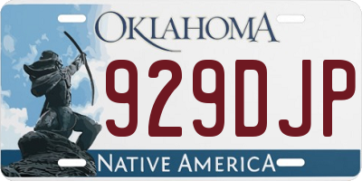 OK license plate 929DJP