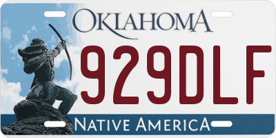 OK license plate 929DLF