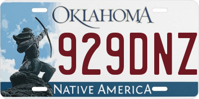 OK license plate 929DNZ