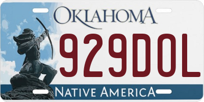 OK license plate 929DOL