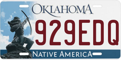 OK license plate 929EDQ