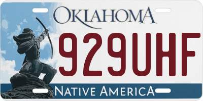 OK license plate 929UHF