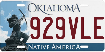 OK license plate 929VLE
