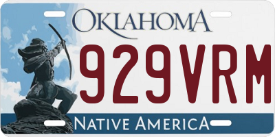 OK license plate 929VRM