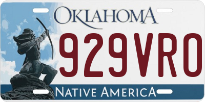OK license plate 929VRO
