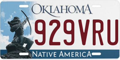 OK license plate 929VRU