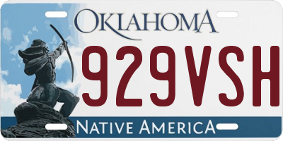 OK license plate 929VSH