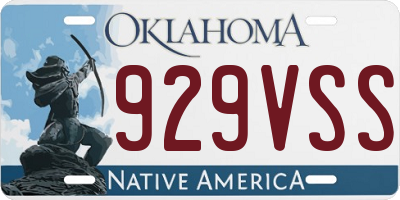 OK license plate 929VSS
