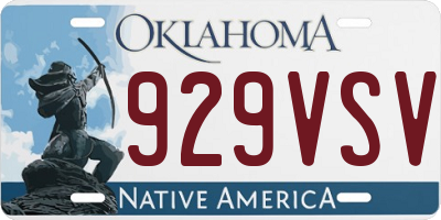 OK license plate 929VSV