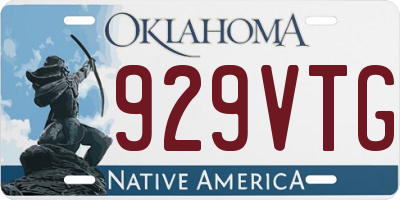 OK license plate 929VTG