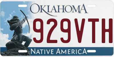 OK license plate 929VTH