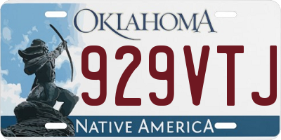 OK license plate 929VTJ