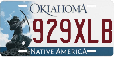 OK license plate 929XLB