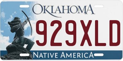 OK license plate 929XLD